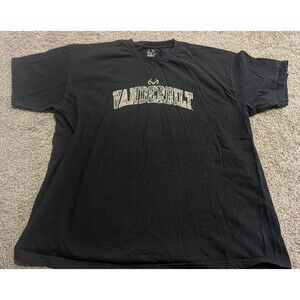 Realtree Outfitters Men's XXL Vanderbilt University T-Shirt Black Cotton